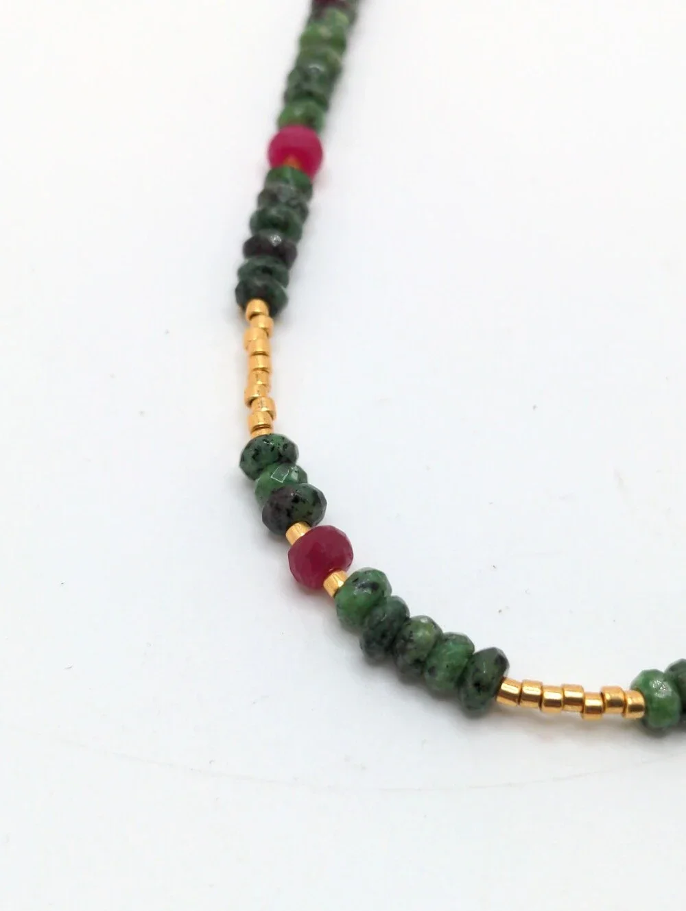 381MIDALANE Ruby Gemstone Choker